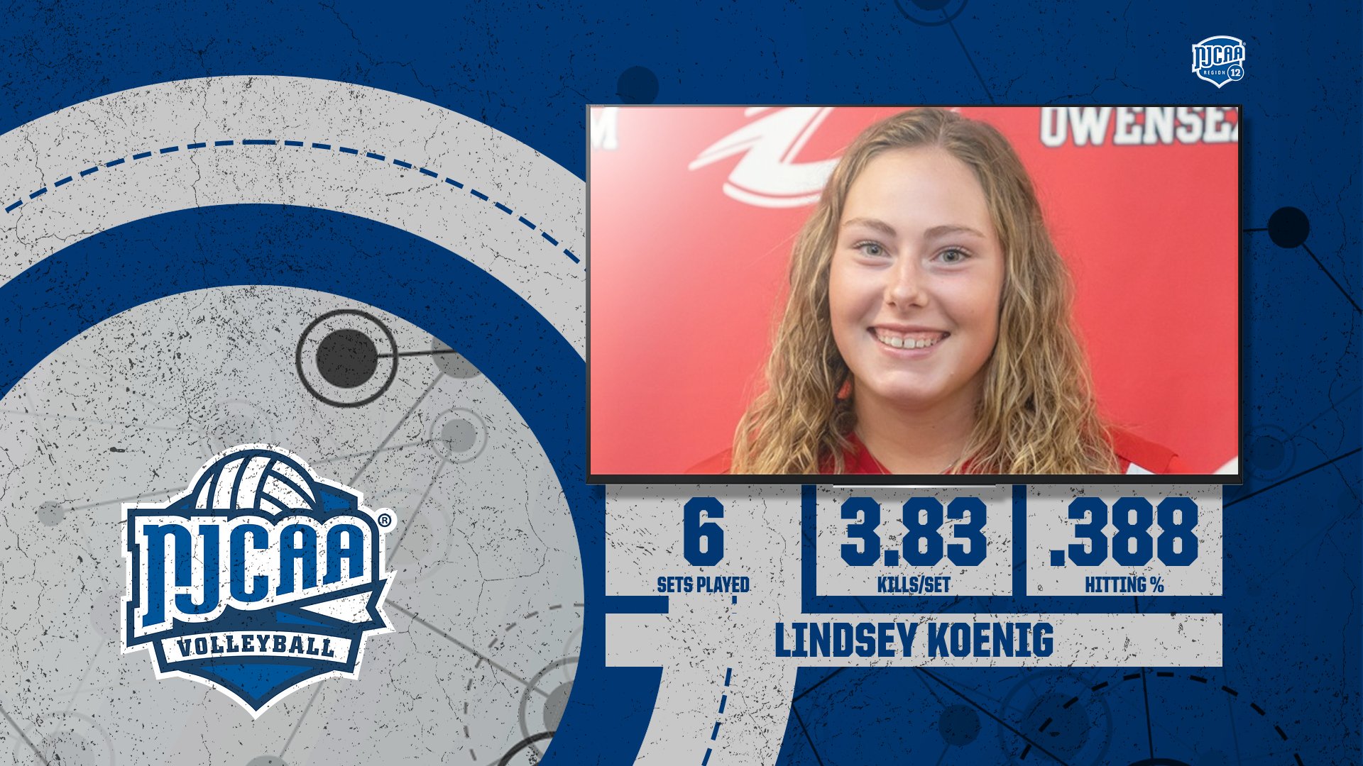 Owens CC's Koenig Tabbed NJCAA Division III Volleyball Offensive Player of the Week