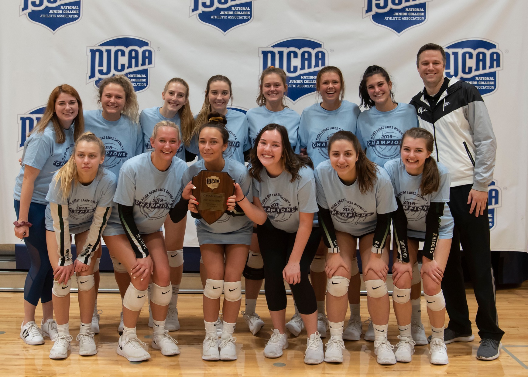 2019 NJCAA Great Lakes A District Volleyball Champions: Oakland Community College