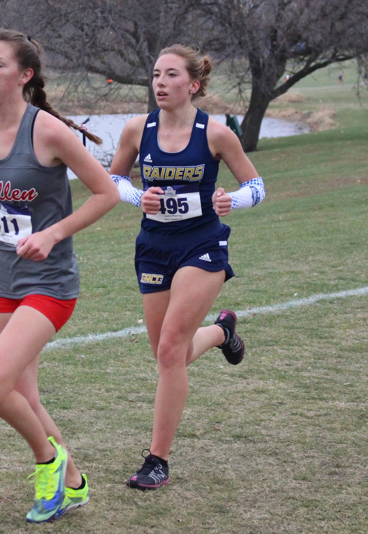 Grand Rapids Audrey Meyering runs to an eighth place finish at the NJCAA Division II National in Fort Dodge, IA.