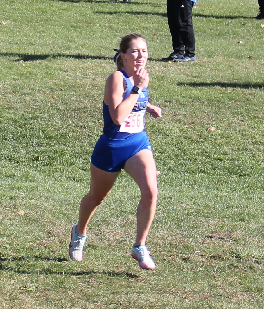 Kellogg Community College's Hannah Wilkerson wins the NJCAA Region XII Division III Championship.